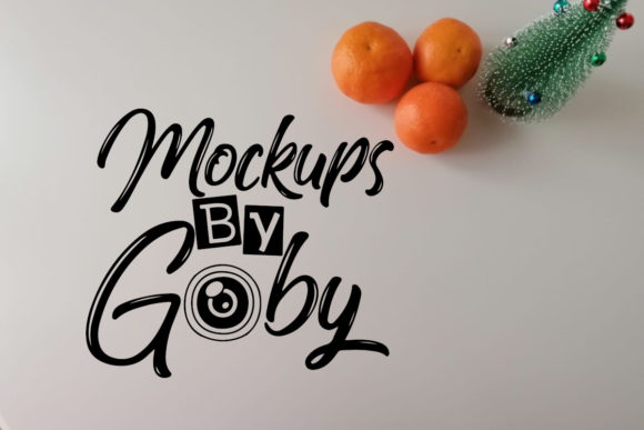 Christmas Background Mockup, Oranges