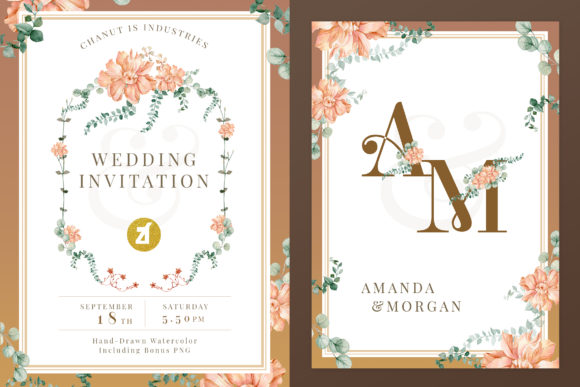 Cinnamon Stick Wedding Invitation and Print Templates