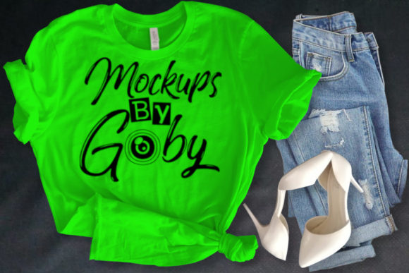 Green T-Shirt Mockups for Women Design
