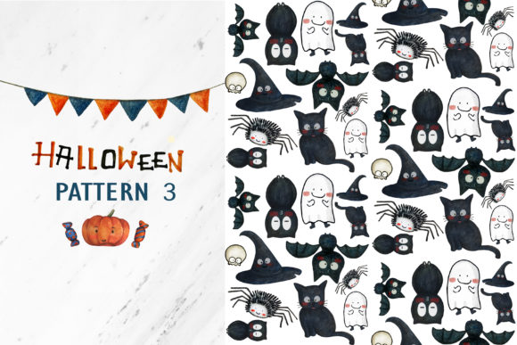 Halloween Seamless Pattern Doodle & Patterns