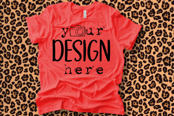 Mock Up Woman Red Tshirt for Small Business Branding