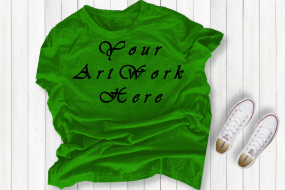 Mockup Bella Canvas Green T-shirt T-Shirts