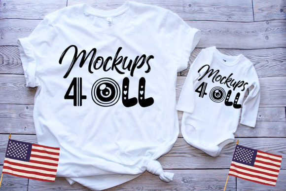 Mockup Matching White Tshirts for Local Branding