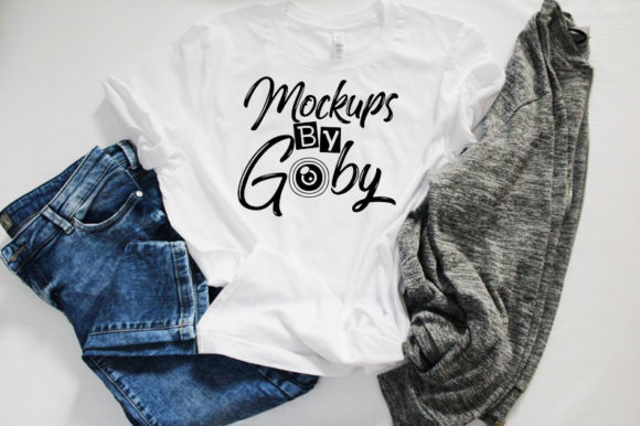 Mockup White Bella Canvas Tshirt and T-Shirts
