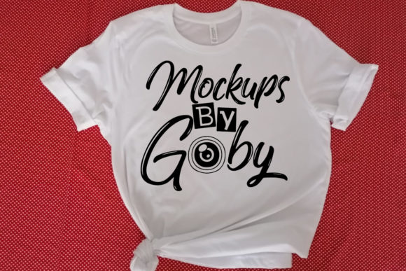 Mockups White Tshirt, Red Background