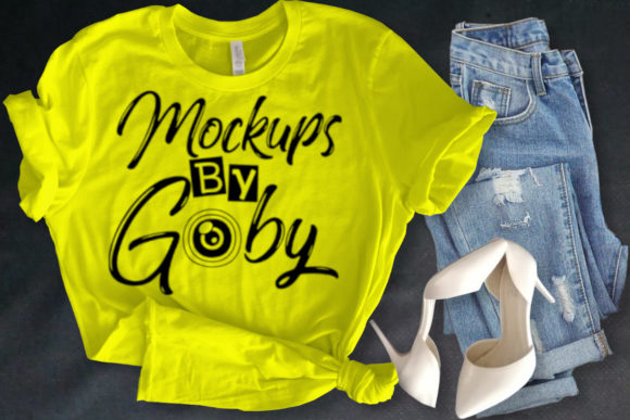 Mockups Yellow T Shirt, Styled Mockups