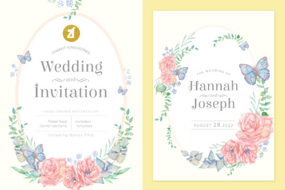 Pastel Garden Wedding Invitation Vol.02 & Print Templates