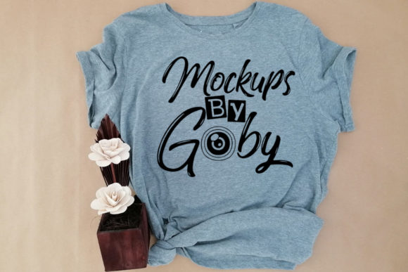 Picture Gray T-Shirt Mockup and T-Shirts