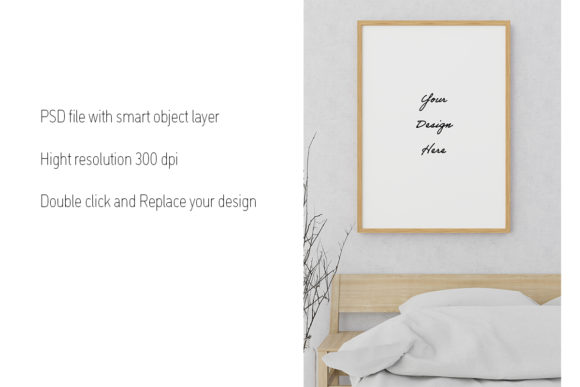 Portrait Poster Frame Mockup 3 for Frames Amp