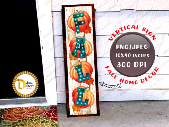 Sublimation Fall Vertical Sign Homedecor & Crafts