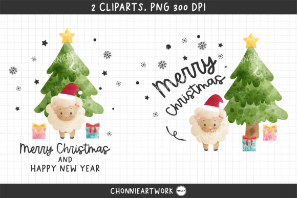 Sublimation Sheep and Christmas Tree in Crafts