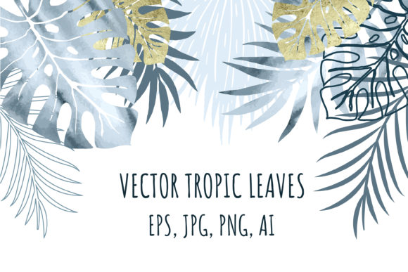 Tropic Leaves Decorative Elements