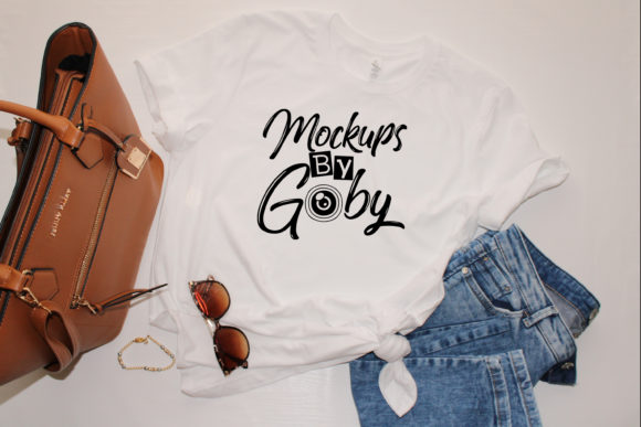 White T-Shirts Mockups, Summer Mock Ups
