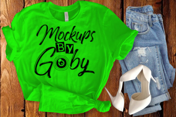 Women Green T Shirt Mockups and T-Shirts